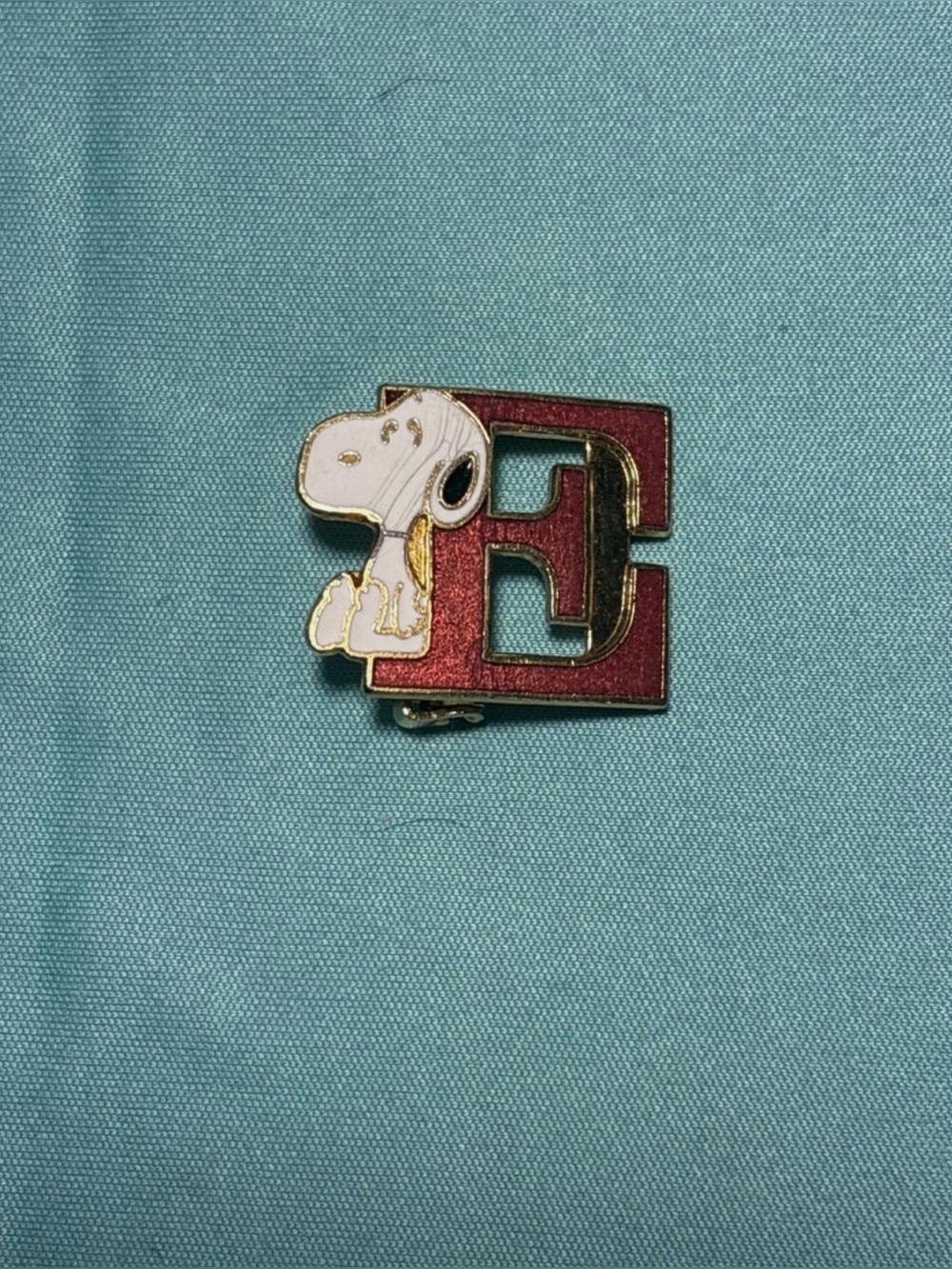 Peanuts Snoopy Red Letter Enamel Pin - Dog Fan Accessory